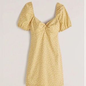 Abercrombie yellow twist front dress